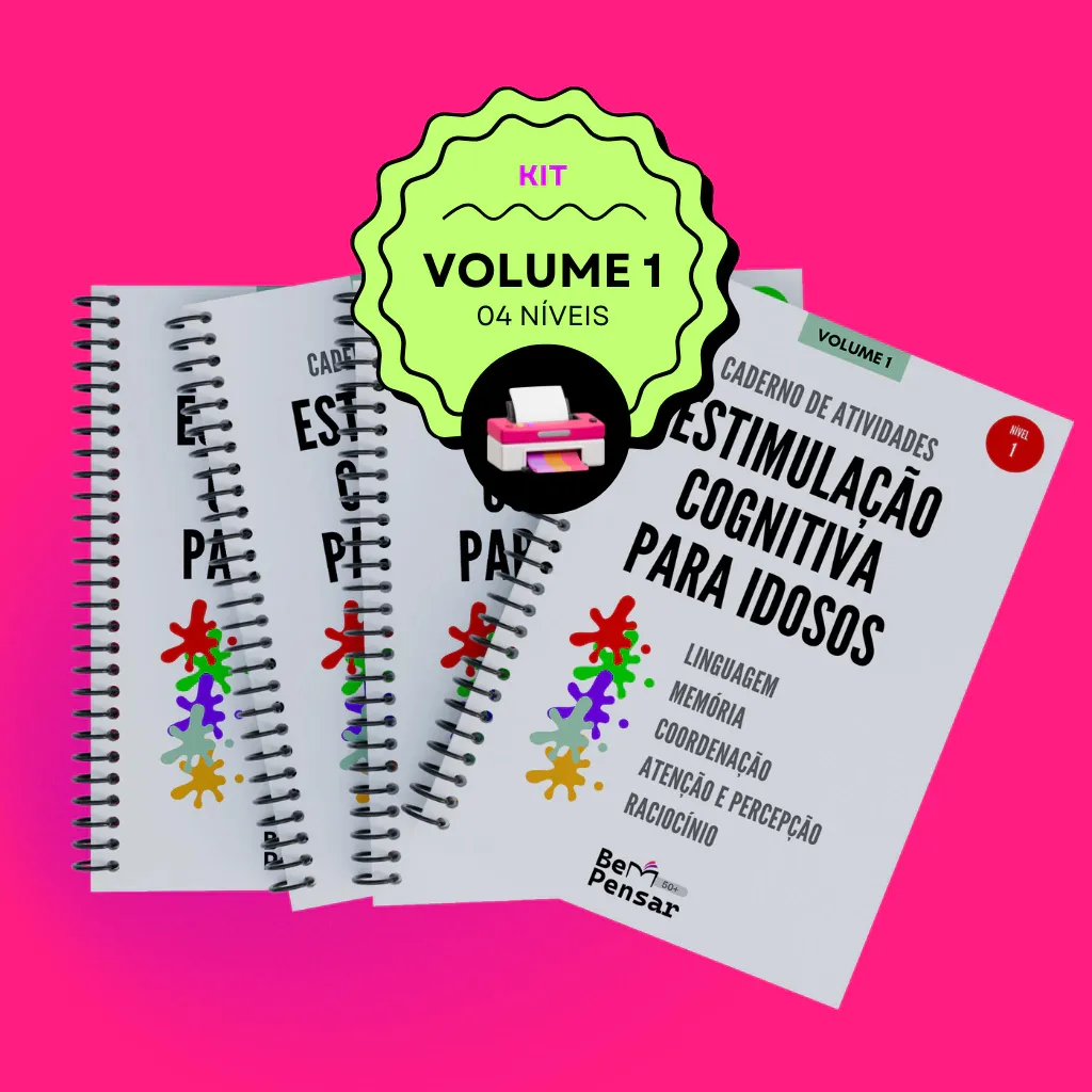 Cadernos de exercícios de memória e atenção